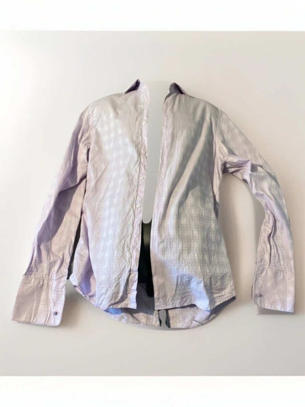 Bachrach Shirt Mens Purple Long Sleeve Button Up Designer -core 16 1/2 36/37